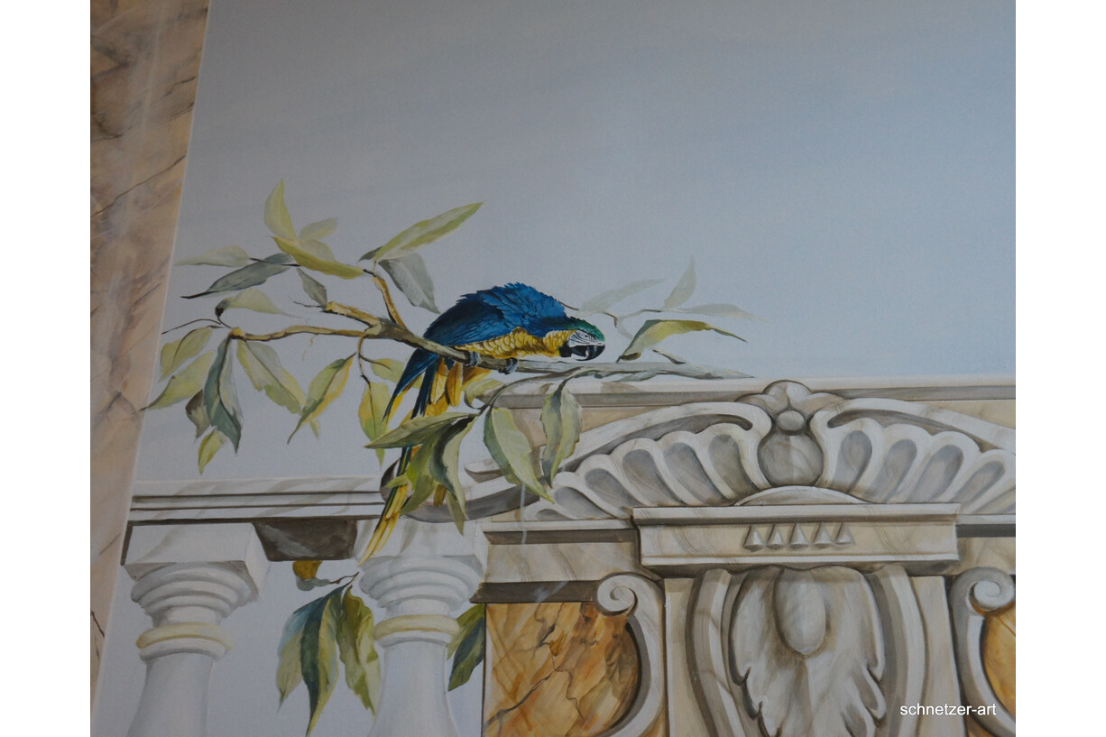 Detail der Wandmalerei